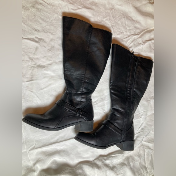 Plus Size Calf Extensions Easy Street Black and Brown Heeled Boots Lot - Picture 13 of 16